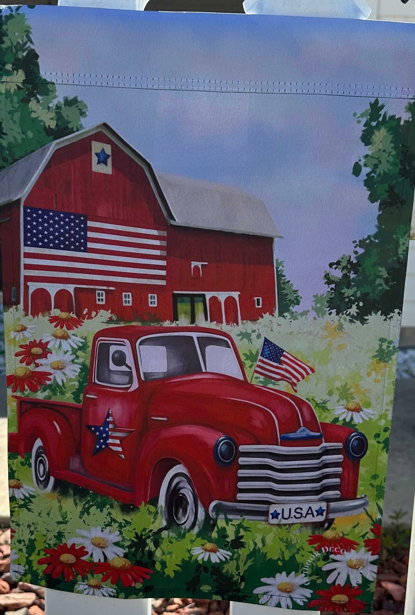 USA Barn with Truck
