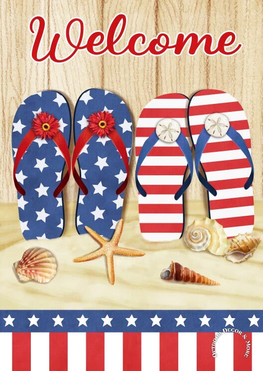 Welcome Patriotic Flipflops