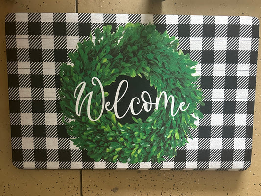 Welcome Wreath Doormat