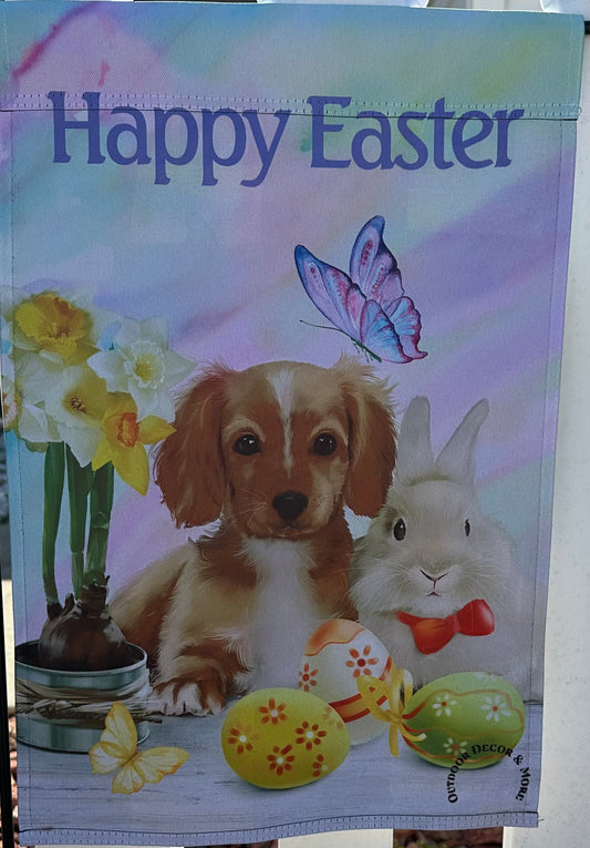 Happy Easter Dog with Bunny
