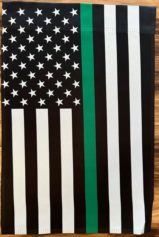 American Flag with Green Stripe
